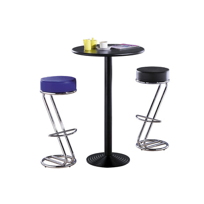 Bar stool in Z design, with 100 mm thick upholstery, black, pack of 2.