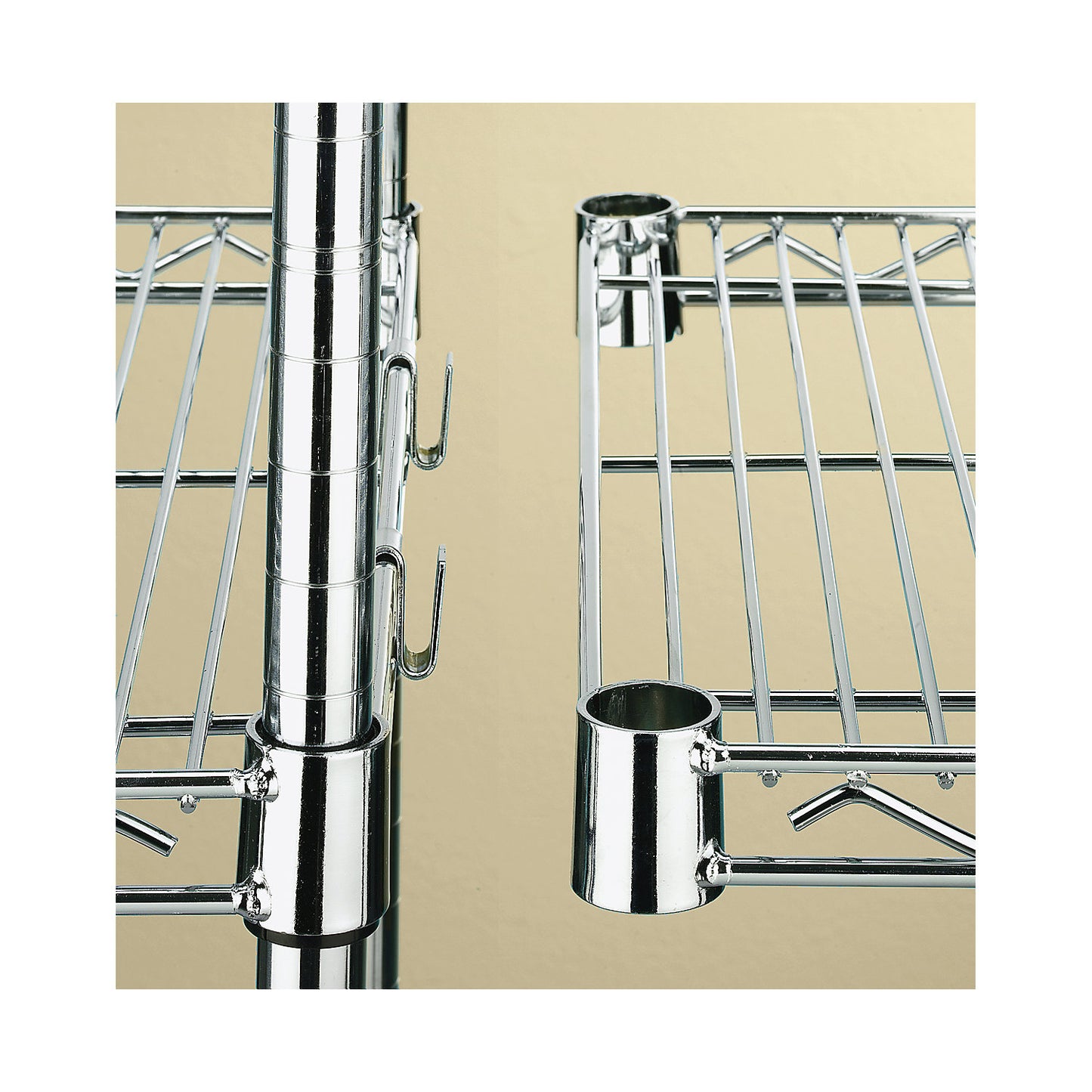 Shelf for steel mesh shelf unit, chrome plated, max. shelf load 150 kg, width 910 mm, depth 460 mm, pack of 2.