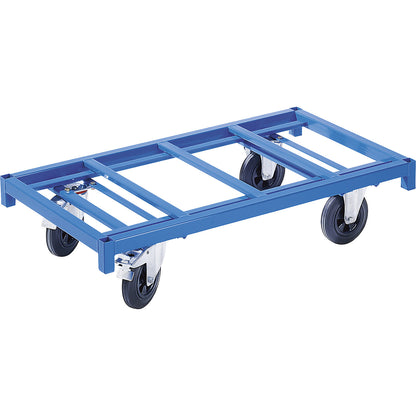 MODULAR platform truck, max. load 500 kg, platform 1300 x 700 mm, 2 swivel castors with wheel stops, 2 fixed castors.