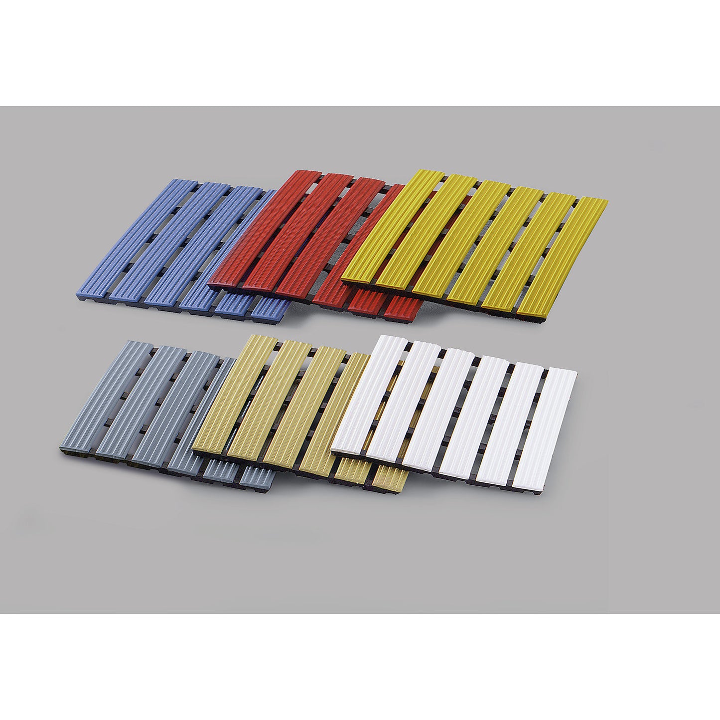 PVC profile matting, per metre, walking surface made of hard PVC, non-slip, width 600 mm, grey.