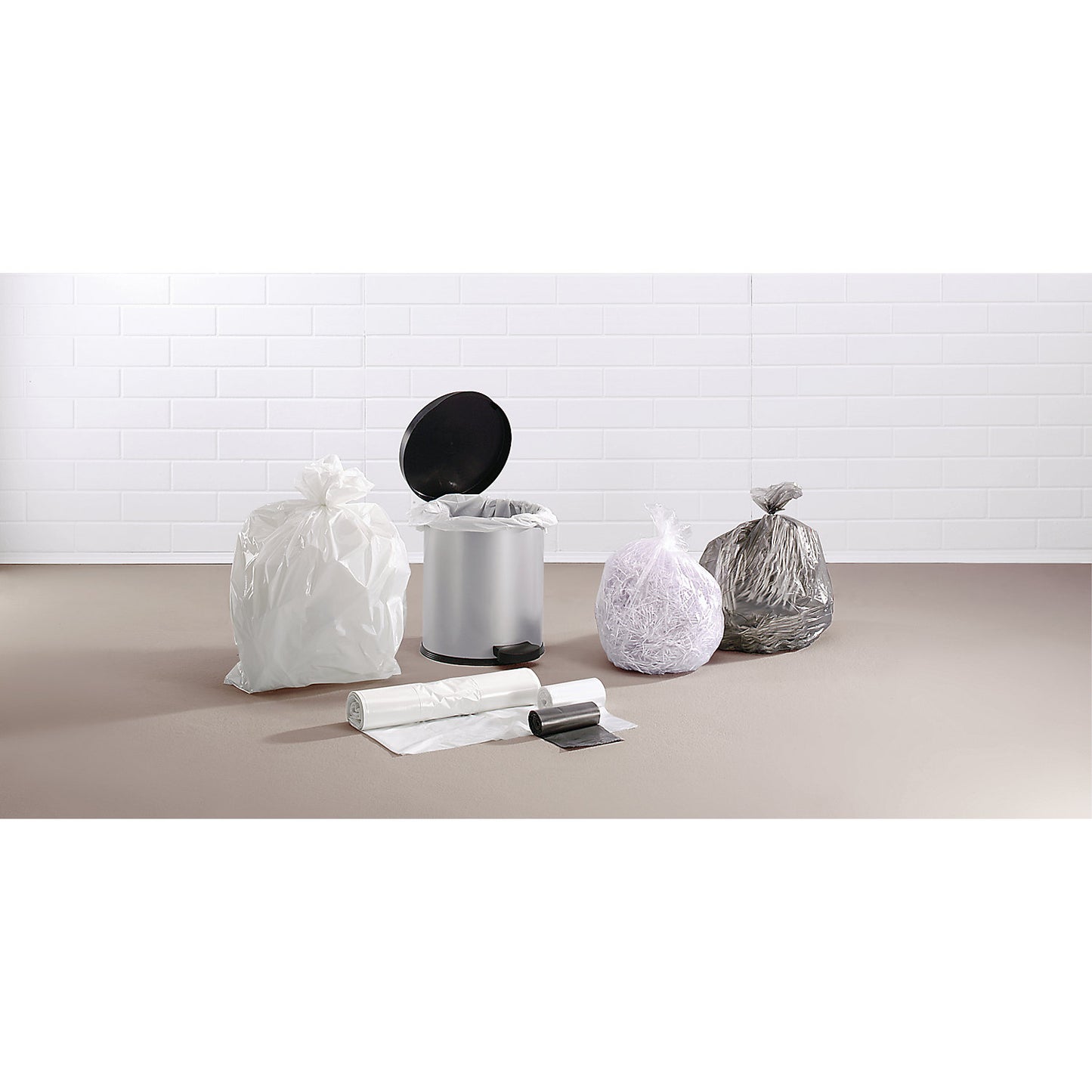 Rubbish bin bag, LDPE, 23 µm, 60 l, WxH 600 x 700 mm, white, pack of 600.