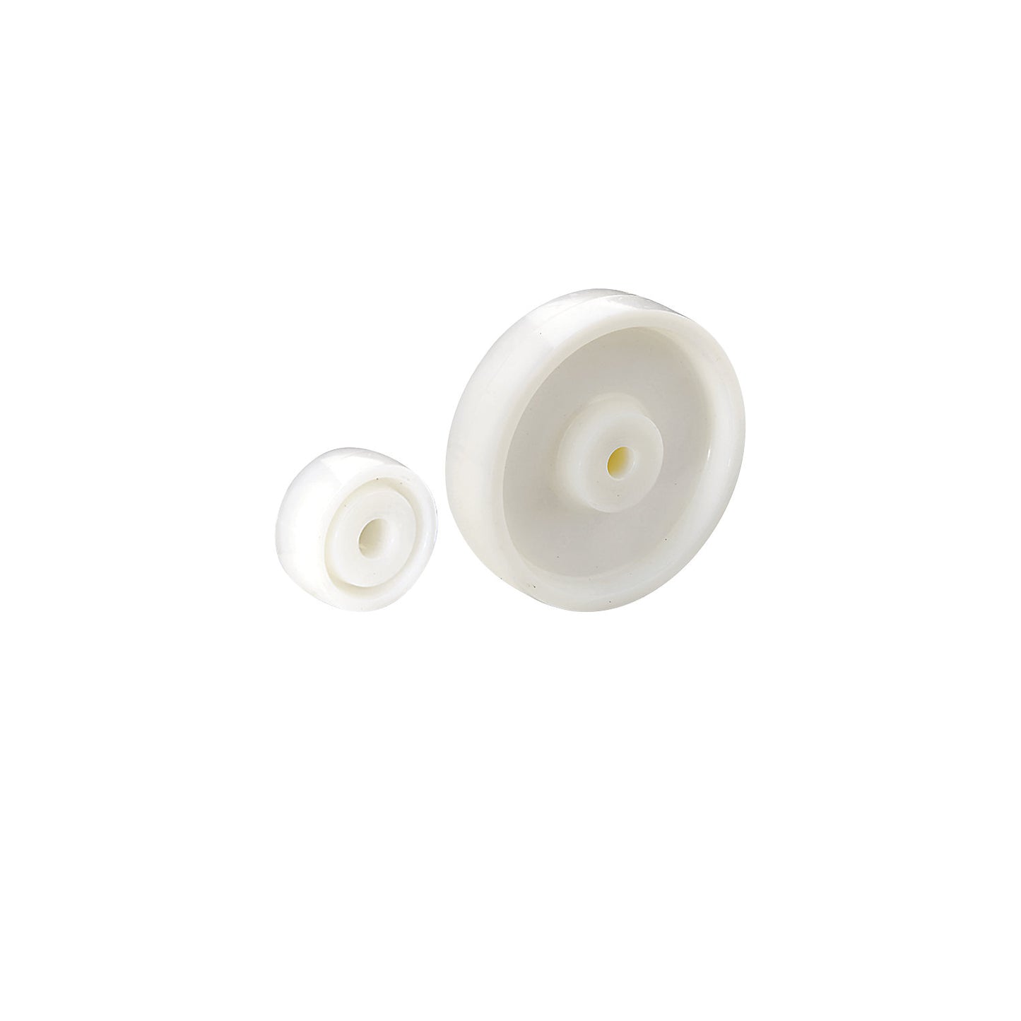 Nylon wheel, plain bearings, wheel Ø x width 200 x 50 mm, max. load 1000 kg.