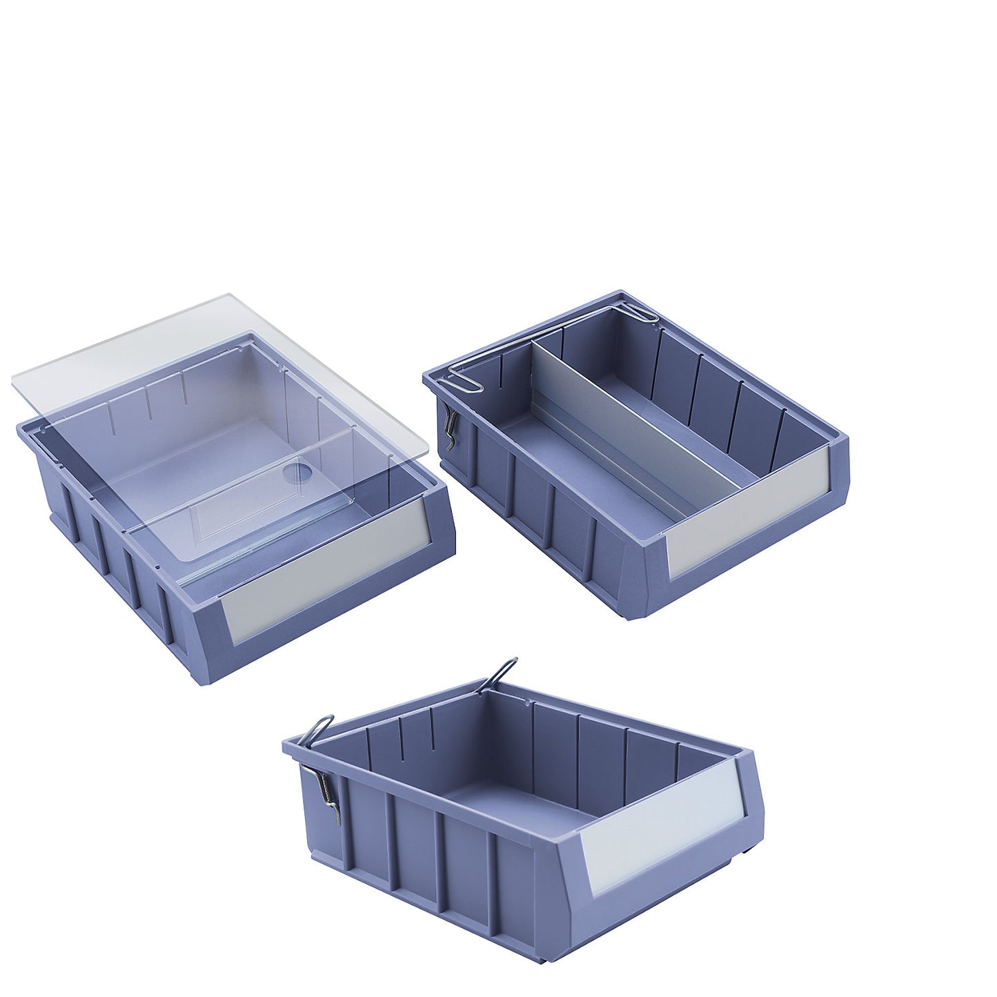 Shelf bin, length 400 mm, WxH 234 x 90 mm, pack of 8.
