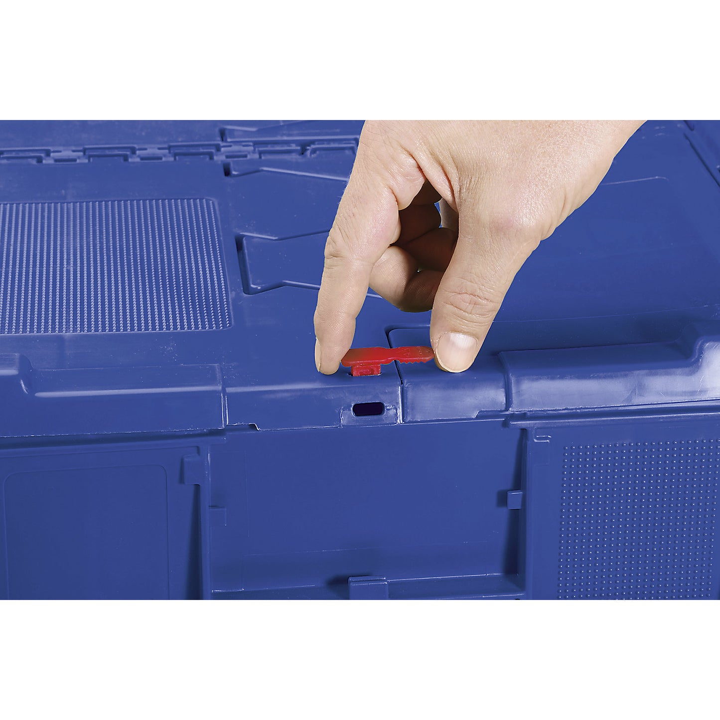 Seals, pack of 500, for reusable stacking containers, red.