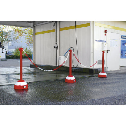 Hi-Vis chain post, for indoor and outdoor use, yellow / black.