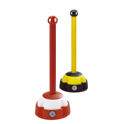 Hi-Vis chain post, for indoor and outdoor use, yellow / black.