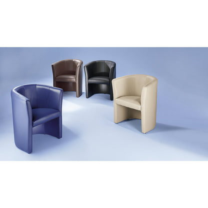 Club armchairs, cover leather/vinyl, black.