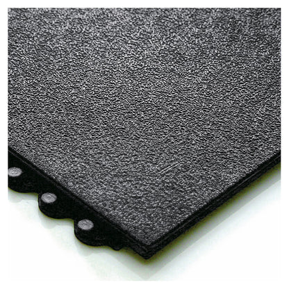 Fatigue-Step workstation floor covering, with closed surface, nitrile rubber, 900 x 900 mm, black.