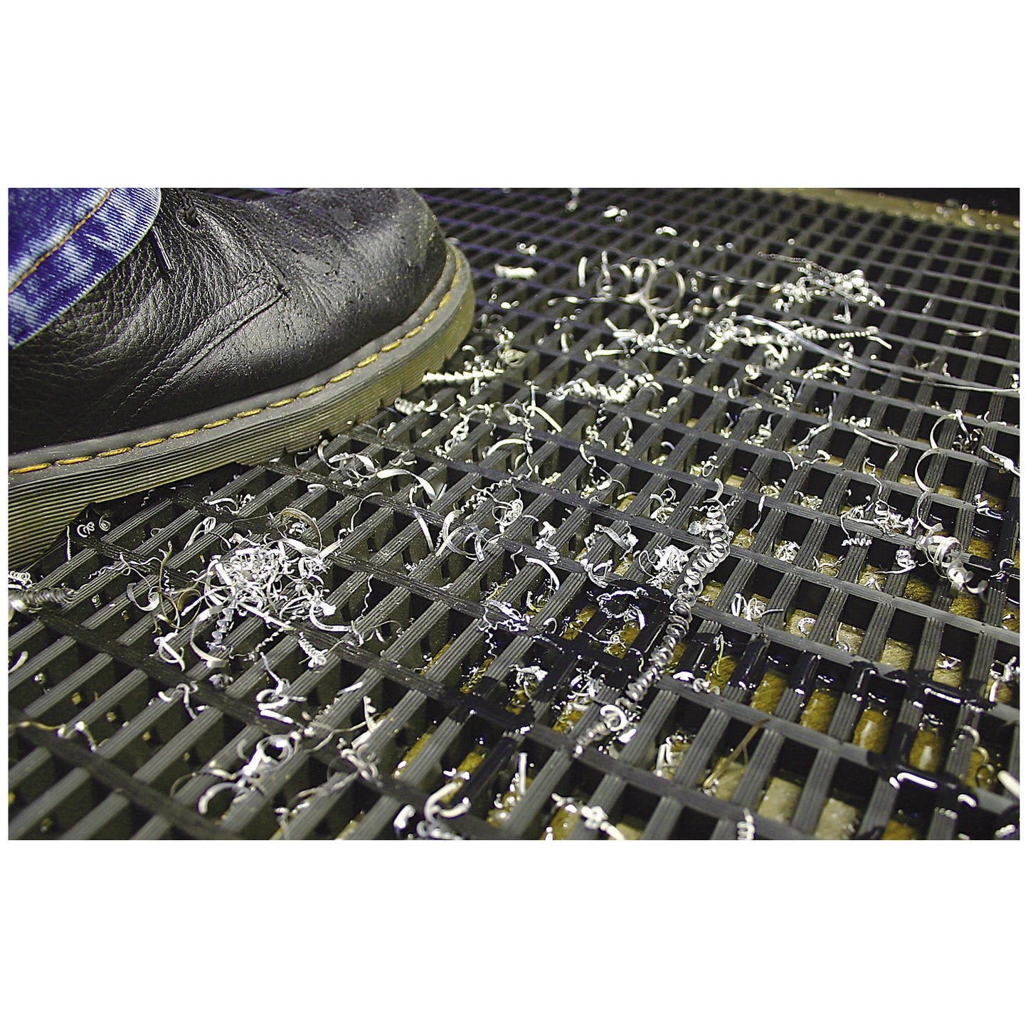 COBAmat® Workstation anti-fatigue matting, with yellow, tapered edges, LxW 1500 x 1000 mm.