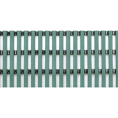 Wet room mat, anti-bacterial, 10 m roll, green, width 600 mm.