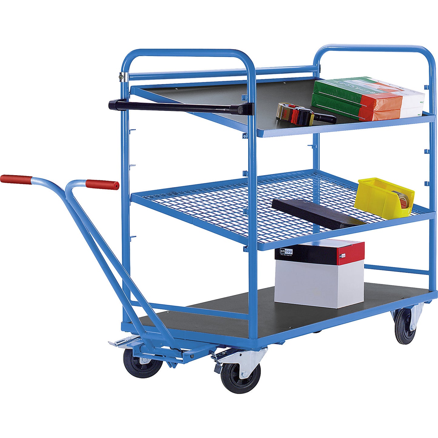 Shelf trolley, for 5 shelves, without shelves.