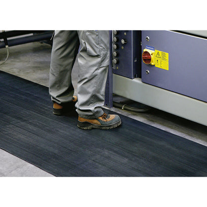 COBArib shelf and workbench matting, with closed surface, sold by the metre, width 900 mm, mat height 6 mm.