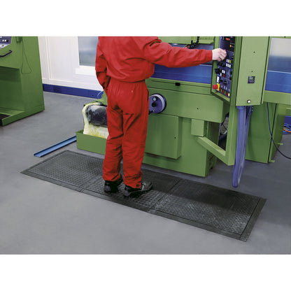 Comfort-Lok anti-fatigue matting, natural rubber, centre piece, LxW 800 x 700 mm, pack of 1.