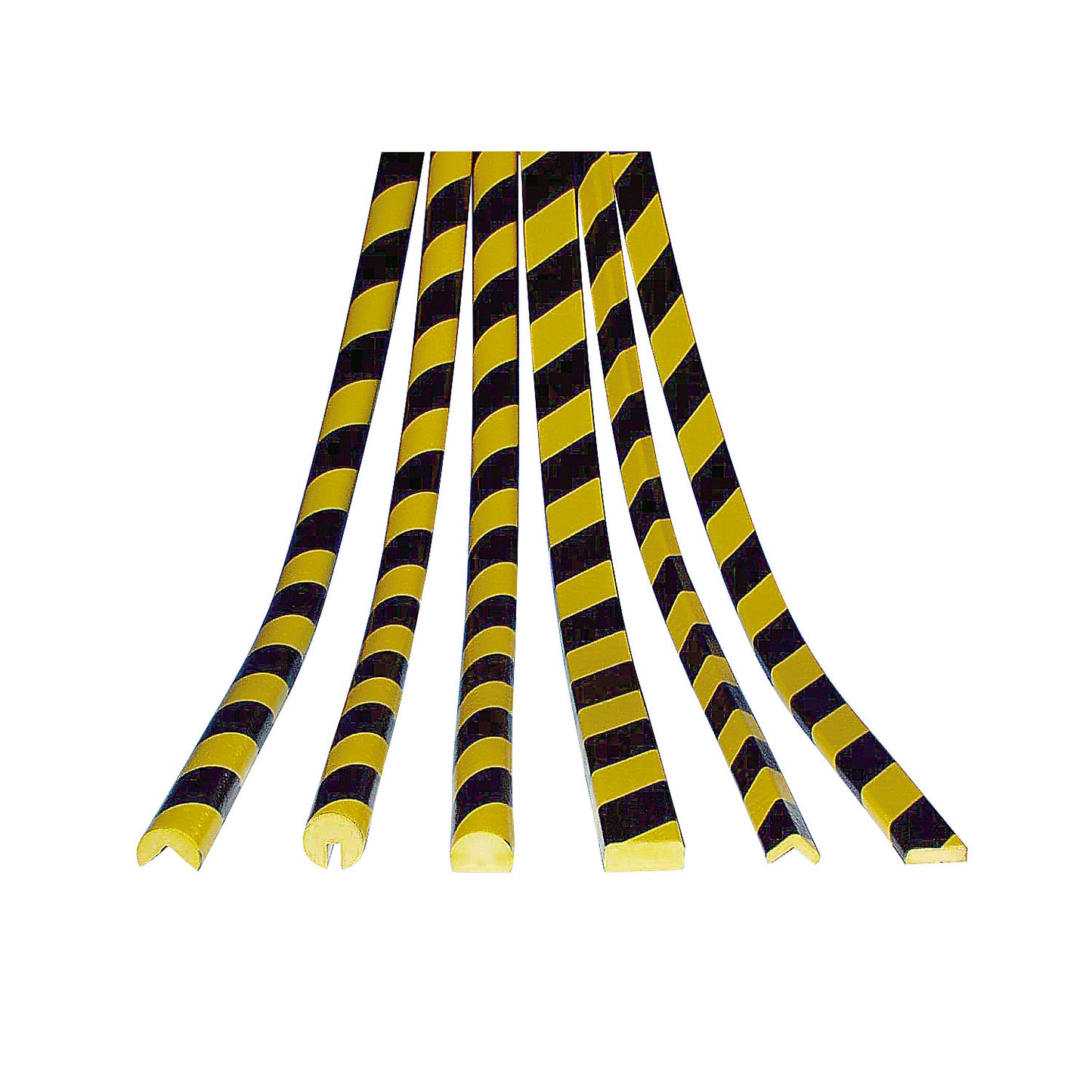 Knuffi® corner protection, type H, 1 x 50 m roll, black / yellow.