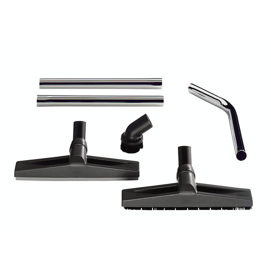 Floor cleaning set, Ø 40 mm, hand pipe, wet and dry vacuum nozzle, round PVC brush.