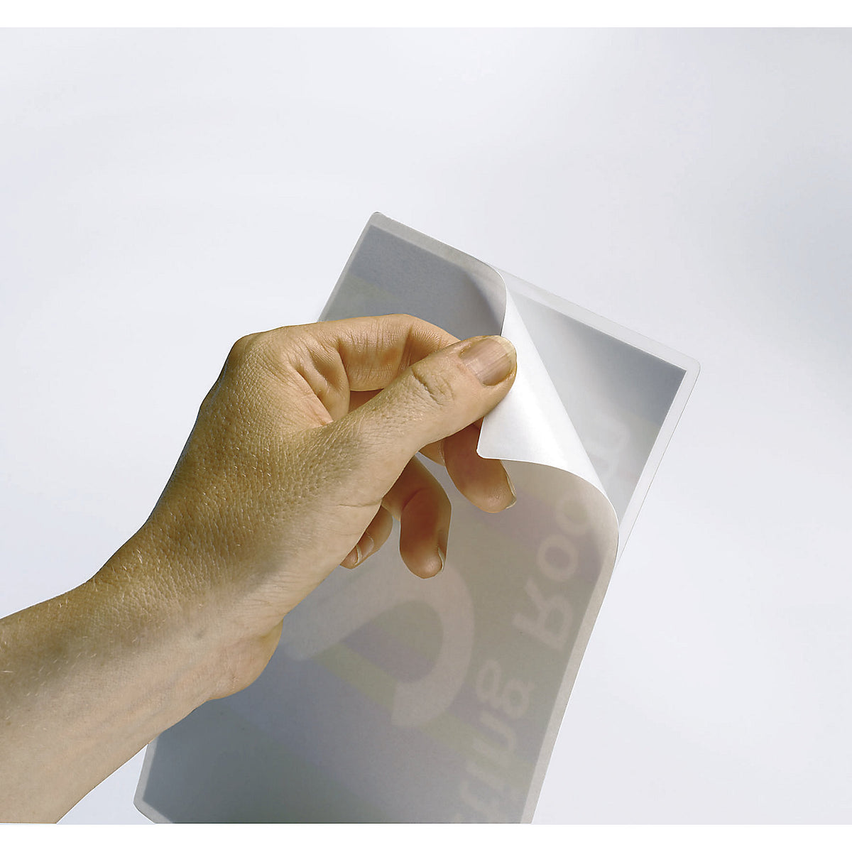 Peel'nStick™ laminating film, glossy, 125 µm, pack of 100, for A4, self adhesive.