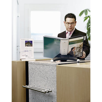 SHERPA modular table stand, holds 10 clear view panels, nylon.