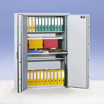 Fire resistant safety cabinet, VDS class I, VDMA W, grade S2 in accordance with EN 14450, S 60 P, HxWxD 1884 x 1282 x 559 mm.