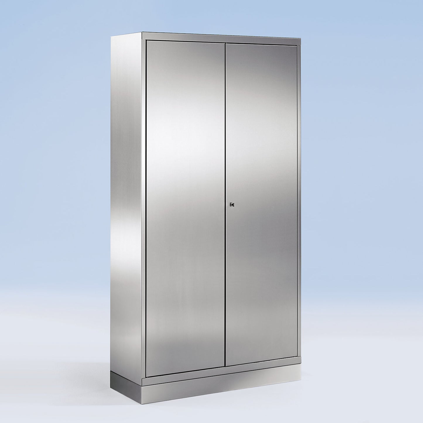 Stainless steel multi-purpose cupboard, 4 shelves, HxWxD 1950 x 1000 x 500 mm.
