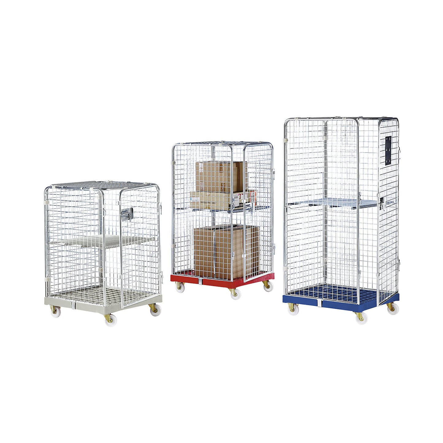 SAFE roll container, HxWxD 1800 x 720 x 810 mm, grey transport dolly.