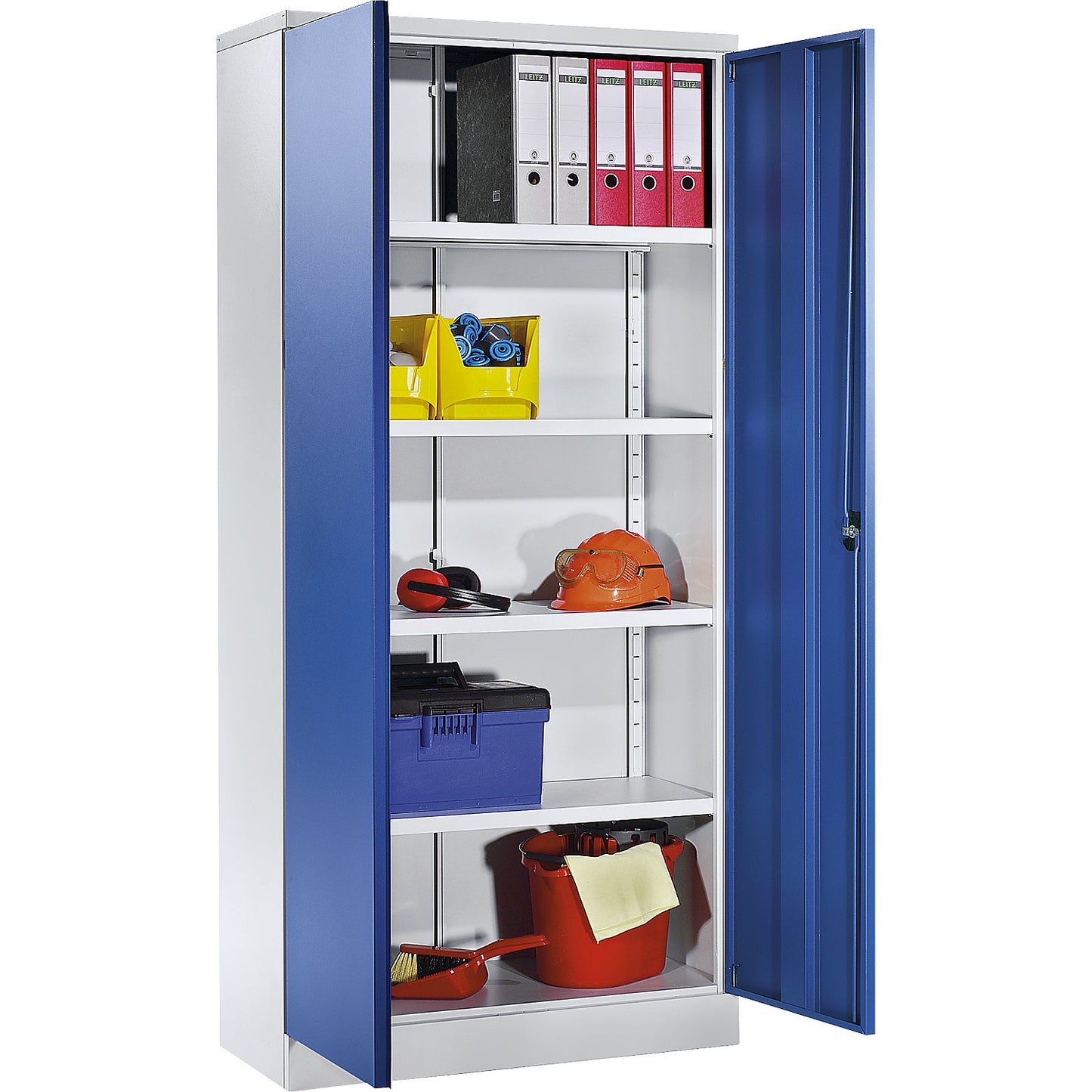 Deal: workbench incl. storage cupboard for 1/2 price, HxWxD 850 x 2000 x 750 mm (workbench), solid beech wooden panel.