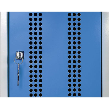 Door for steel cupboard, perforated steel door, extra cost.