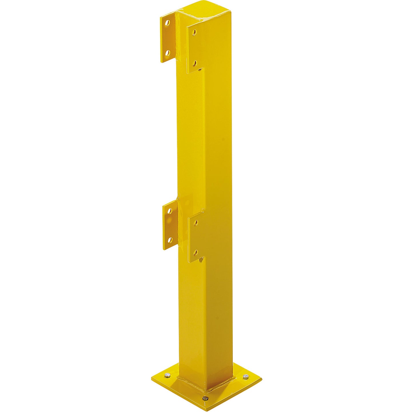 Posts for safety railing, for outdoor use, 500 mm high for 1 bar, end post.