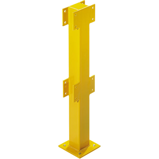 Posts for safety railing, for outdoor use, 500 mm high for 1 bar, centre post.