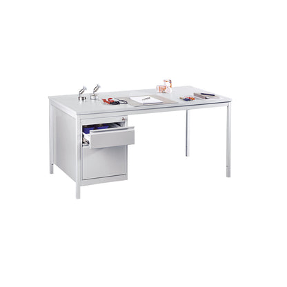 Foreman's desk, light grey, standard model, WxD 1600 x 800 mm.
