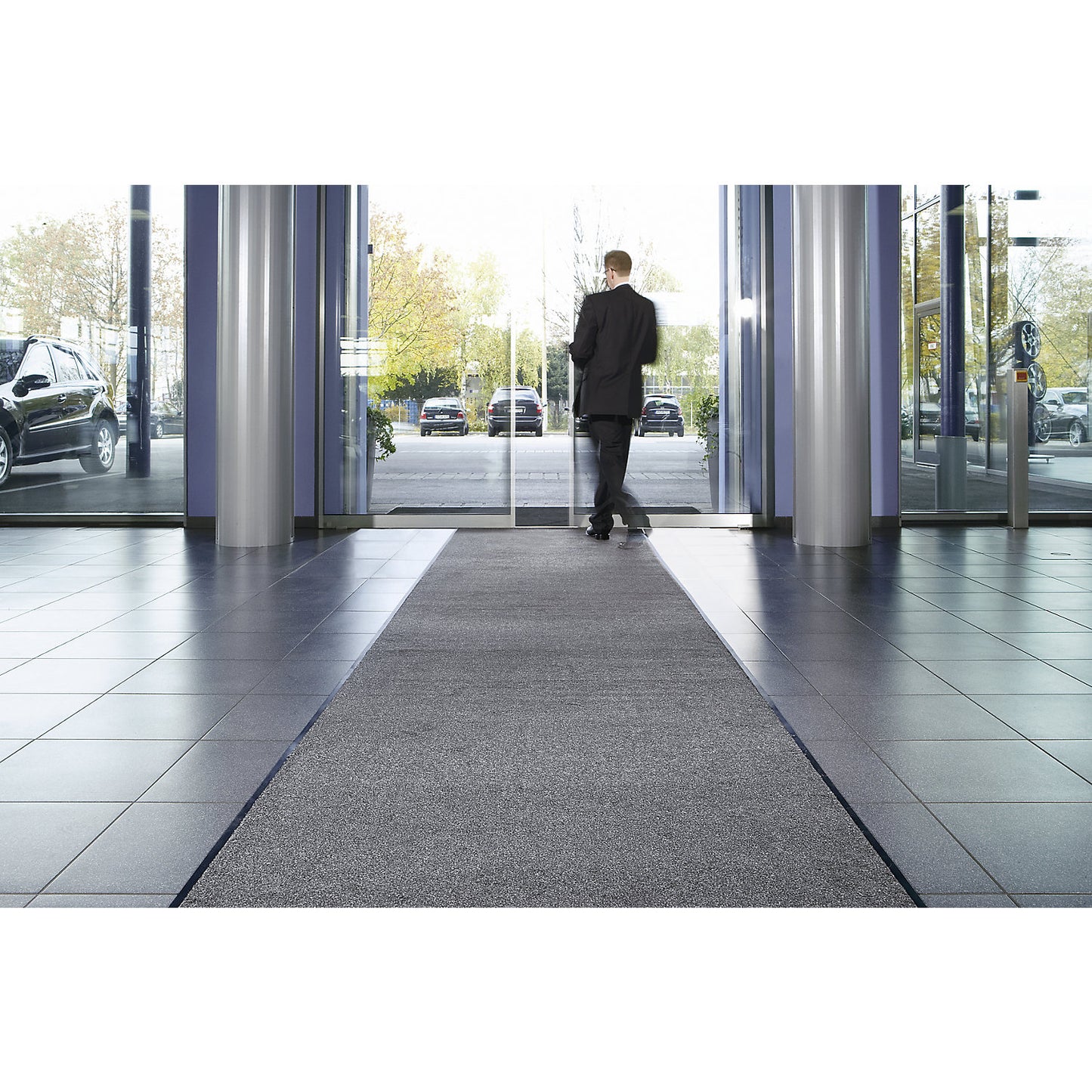 EAZYCARE AQUA entrance matting, width 900 mm, sold by the metre, red.