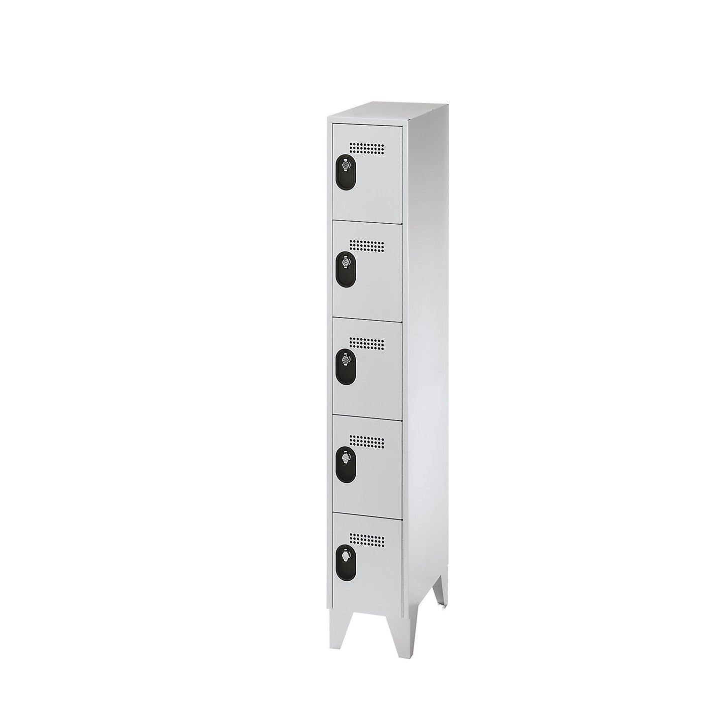 Köln 4-fold compartment locker, 1 compartment, light grey, 300 mm.