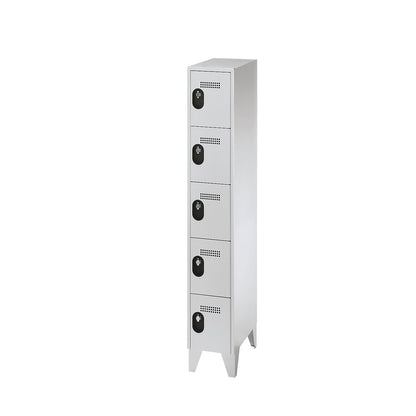 Köln 4-fold compartment locker, 1 compartment, light grey, 300 mm.