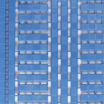 Plastic floor tile, polyethylene, LxW 1200 x 600 mm, pack of 5, blue.