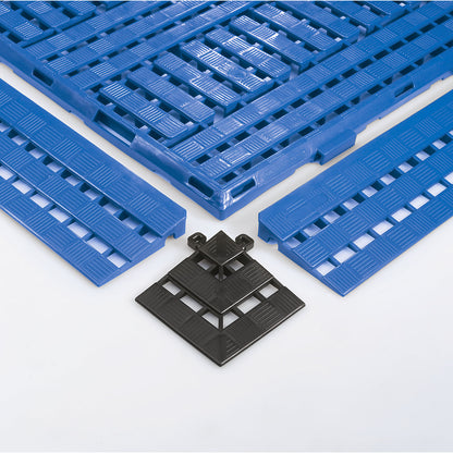 Plastic floor tile, polyethylene, LxW 1200 x 600 mm, pack of 5, blue.