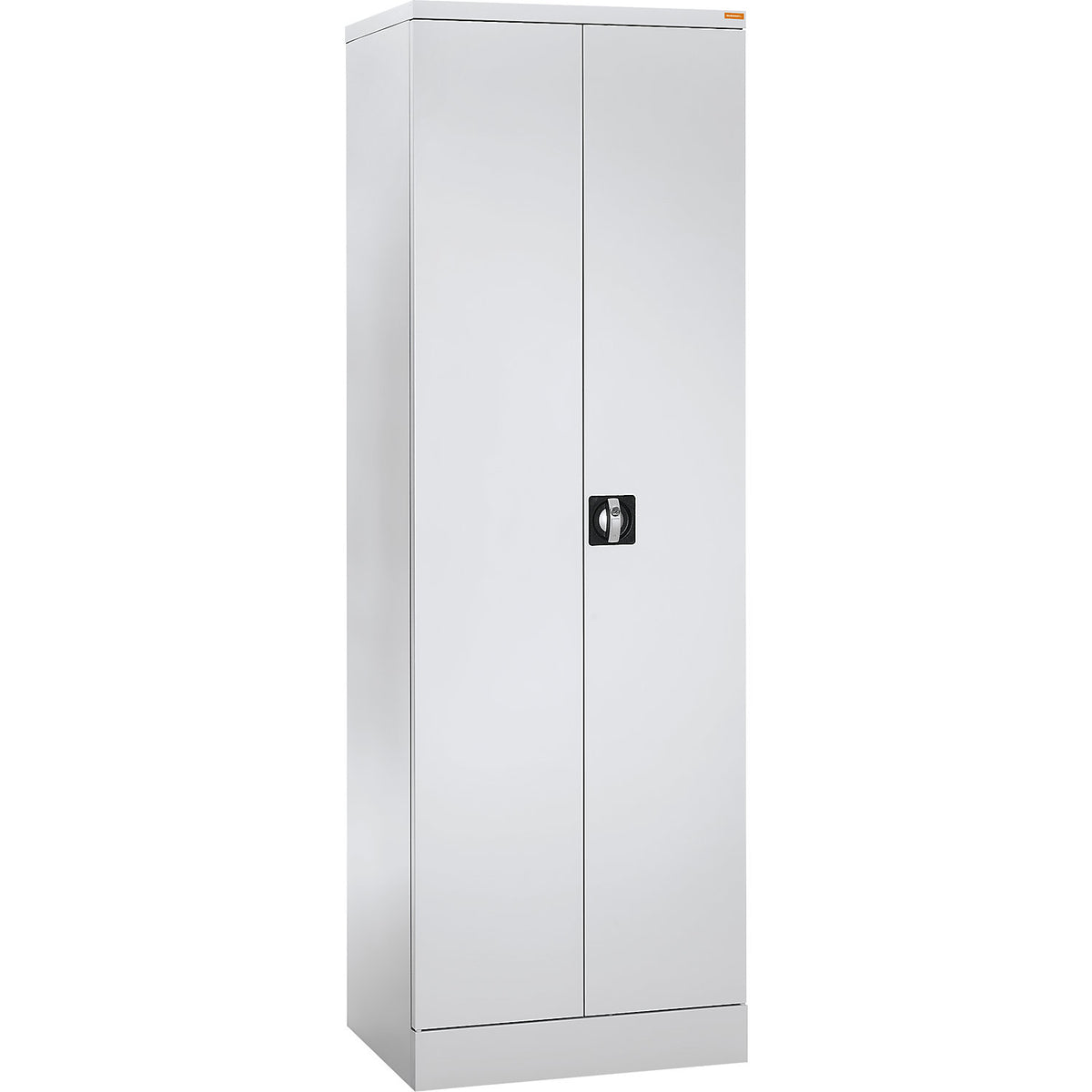 Venlo locker for cleaning products, 1 coat rail, 3 shelves, light grey.