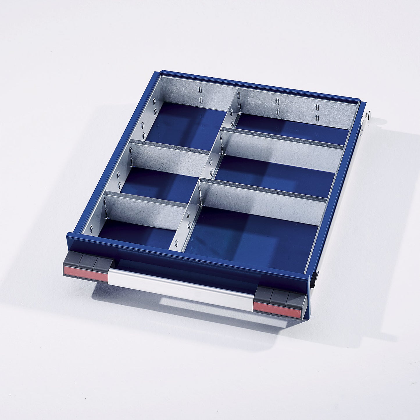 Drawer divider set, 1 partition, 4 plug-in dividers, for drawer height 120 + 150 mm.