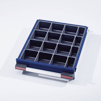 Drawer divider set, 1 small parts insert with 16 compartments, for drawer height 60 + 90 mm.