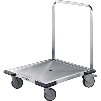 Stainless steel platform truck, max. load 150 kg, platform 670 x 530 mm.