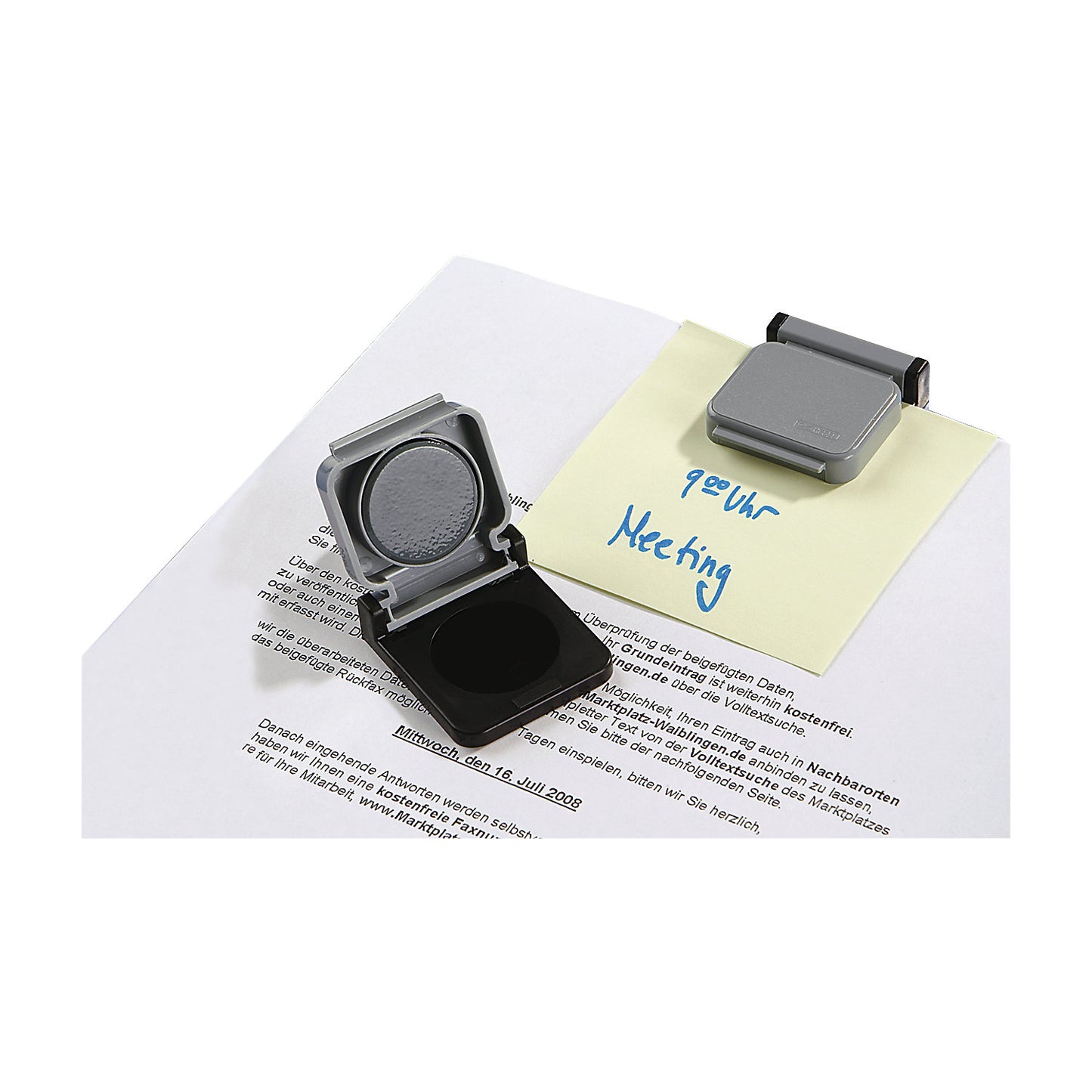 Magnetic clip, pack of 20, LxW 40 x 36 mm, self-locking, grey/black.