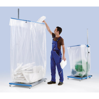 Large capacity recyclable waste collector, steel, for capacity 1000 l, 1-unit collector wall bracket.