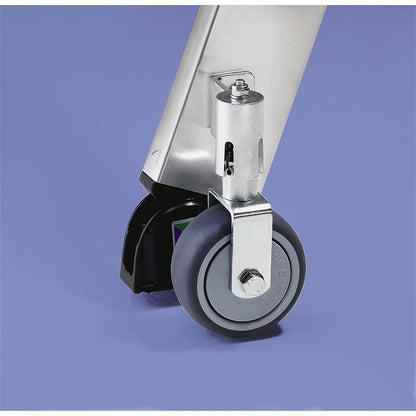 Step ladder, single sided, mobile model, 3 steps, platform height 700 mm.