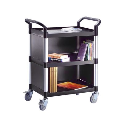 General purpose truck, with metal side panels, with 2 side panels, 1 rear panel, 3 shelves, LxWxH 850 x 480 x 1000 mm.