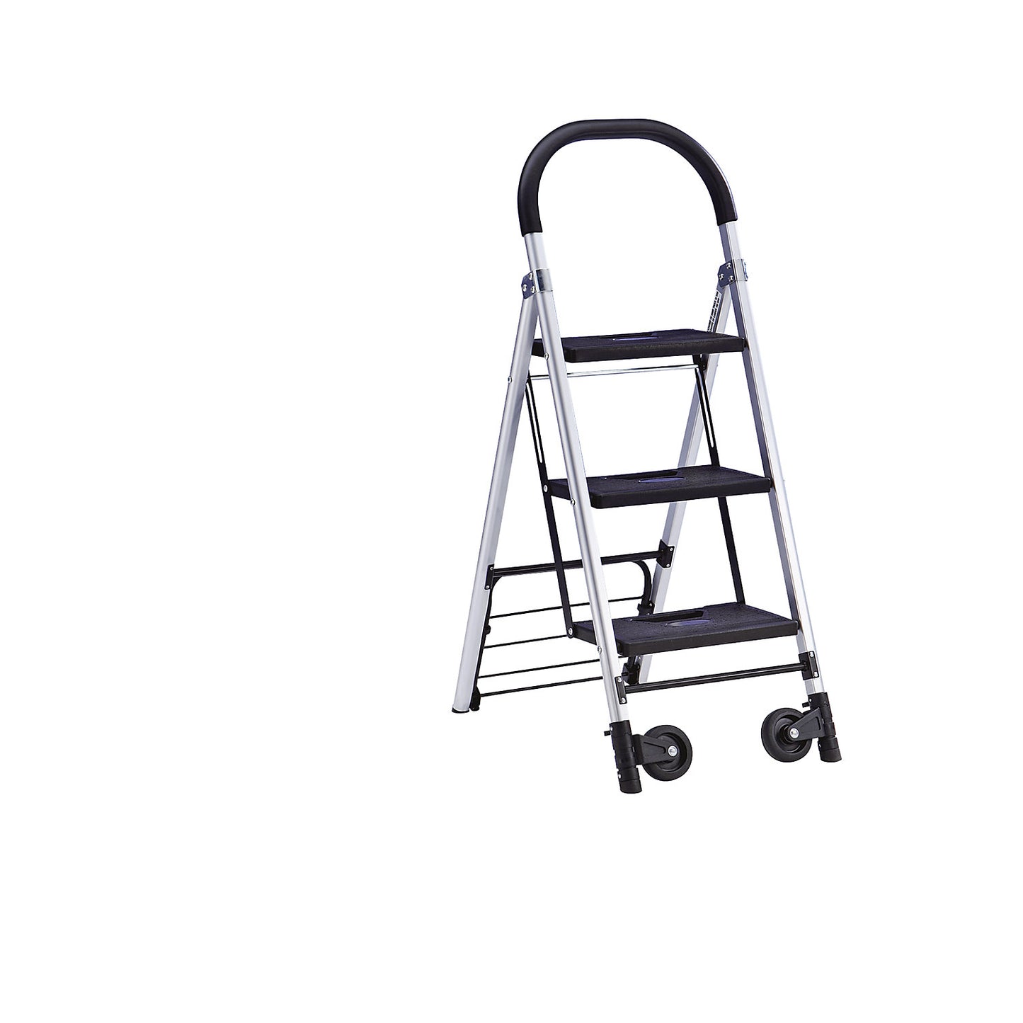 Folding step with sack truck, multi-functional, 3 steps, platform height 780 mm.