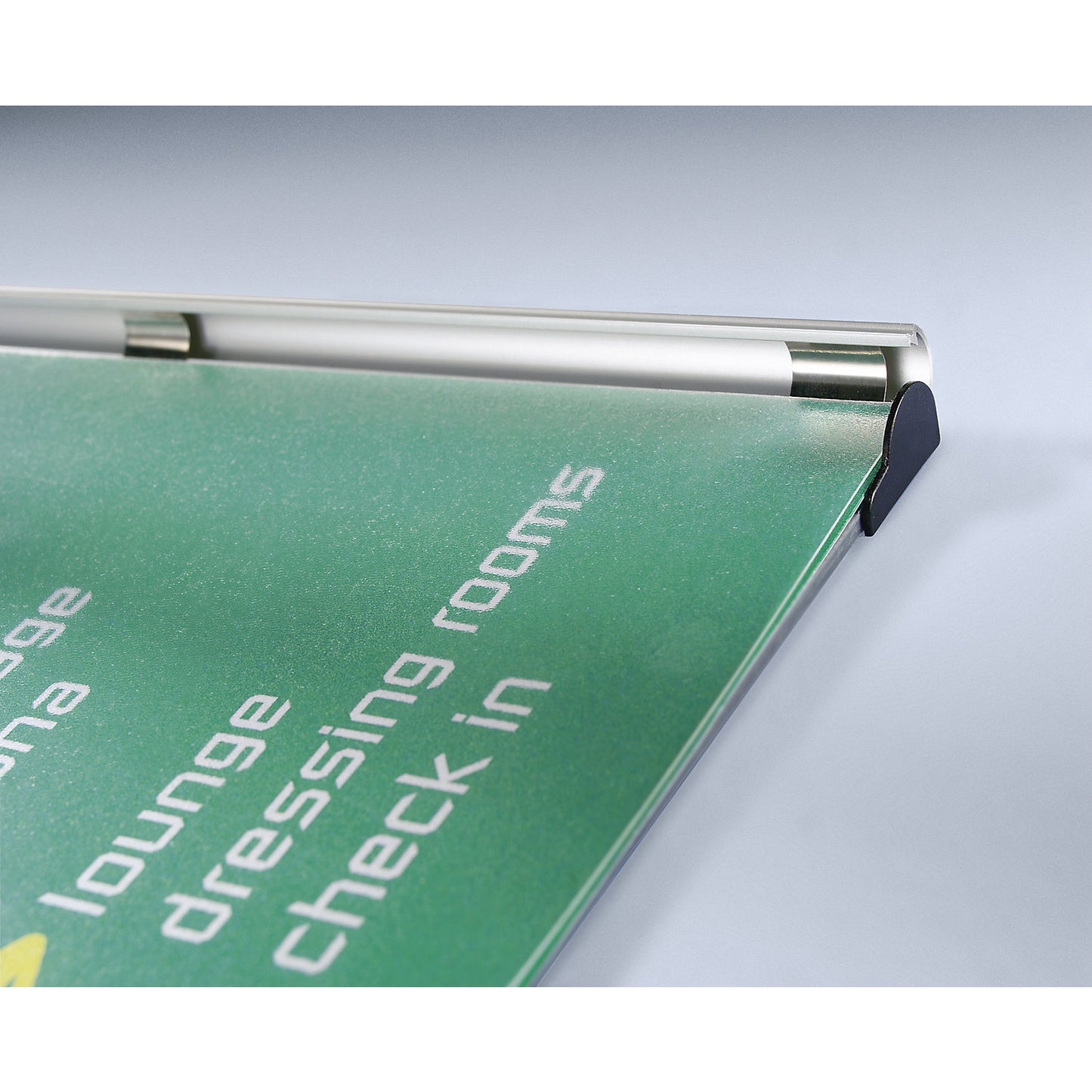 Door sign, aluminium profile frame, HxWxD 160 x 100 x 8 mm, pack of 10.