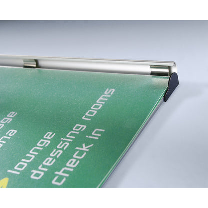 Door sign, aluminium profile frame, HxWxD 160 x 100 x 8 mm, pack of 10.