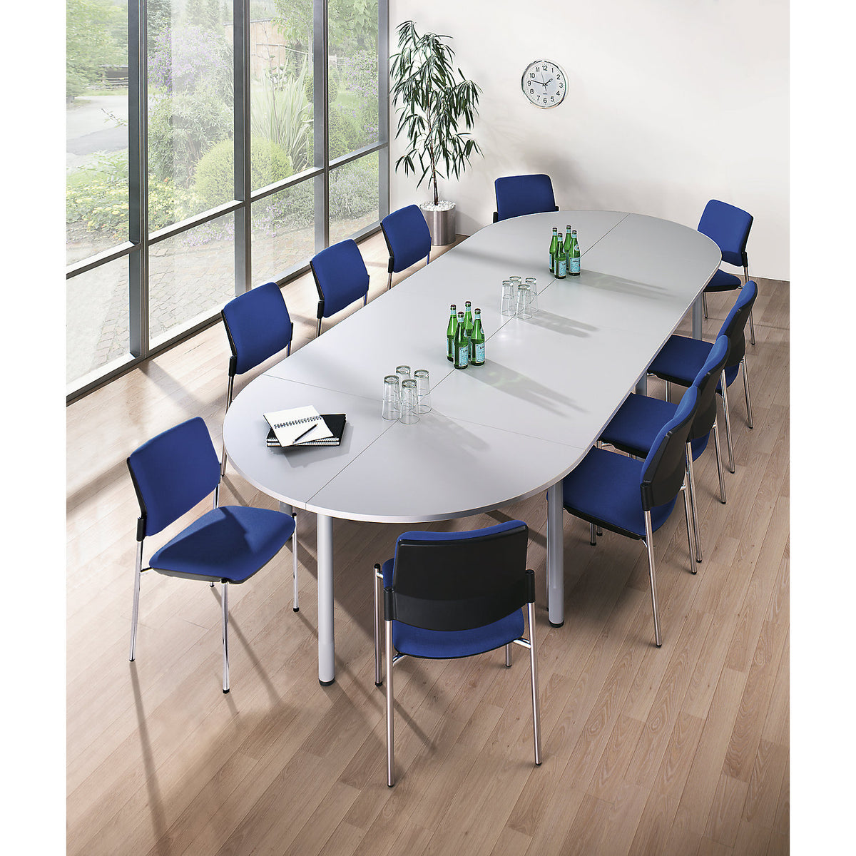 Conference tabletop, rectangular top, width 1200 mm, maple finish.