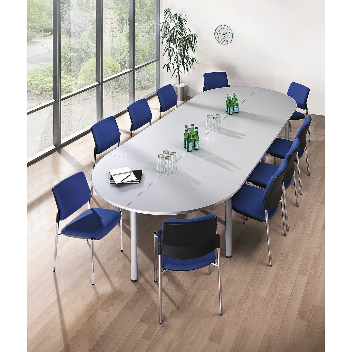 Conference tabletop, quarter-circle top, width 800 mm, maple finish.