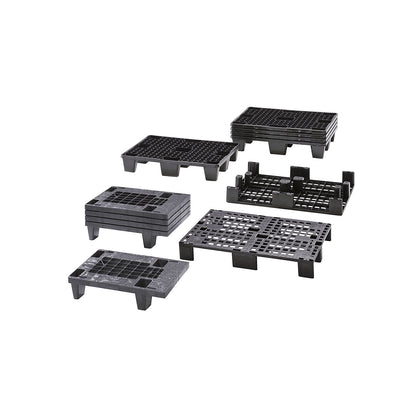 Display pallet made of plastic, LxW 800 x 600 mm, max. static load 3000 kg, pack of 20.