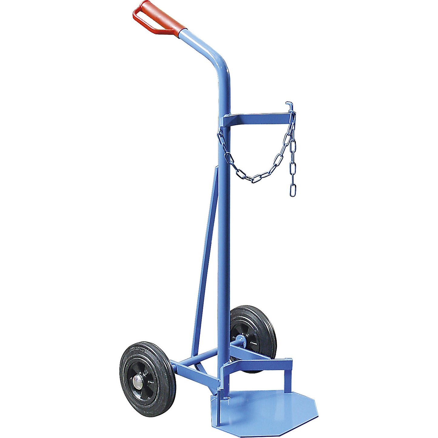 Steel and gas cylinder truck, for 1 steel cylinder, content 40 l, solid rubber tyres.