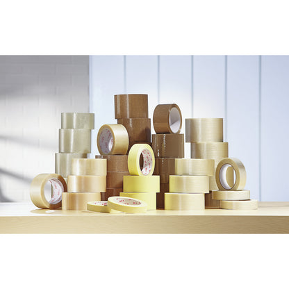 PP packing tape, quiet and extra strong model, pack of 36 rolls, brown, tape width 50 mm.